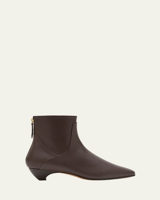 Allegra Leather Ankle Booties